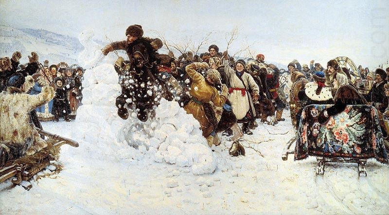 Vasily Surikov Storm of Snow Fortress oil painting picture